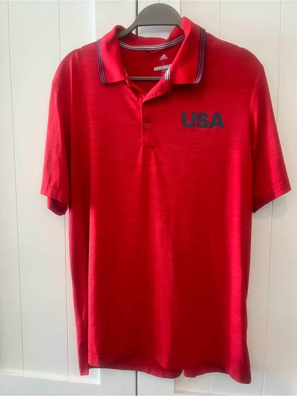 Adidas USA Red Men's Polo Shirt